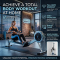 Multifunctional Rowing Machine, Foldable Home Gym Trainer, All-in-One Exercise Machine for Cardio Training and Body Shaping