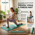 Portable Thick Yoga Mat, Soft Cushion Exercise Mat, Non-Slip Fitness Mat for Stretching, Body Training and Daily Home Workout