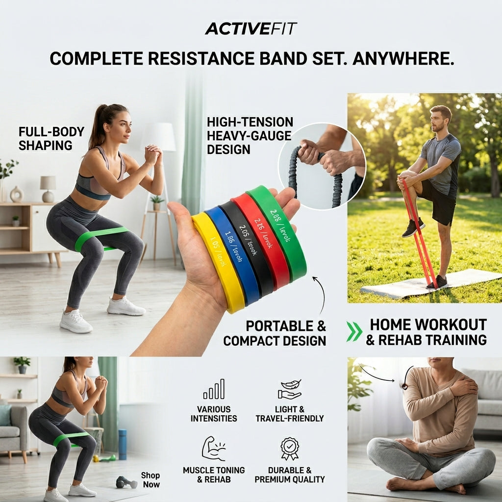 ：Durable Workout Resistance Bands, Full Body Stretching Bands, Portable Body Shaping Fitness Accessories for Men Women Teens
